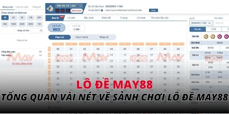 Tổng quan vài nét về sảnh chơi lô đề MAY88